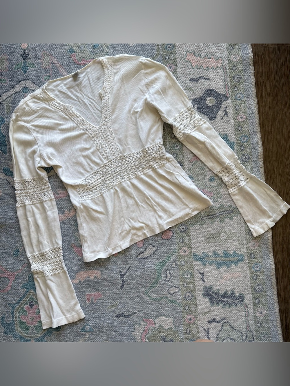 White PrAna Long Sleeve Top